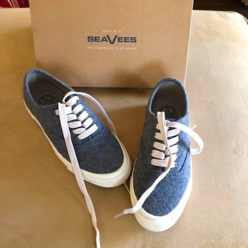 SeaVees Legend Sneaker SeaChange Grey Heather Flannel Size 6 NWT